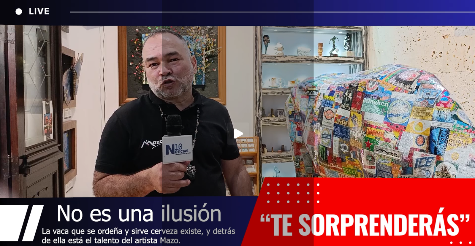 Una vaca que no da leche, sino cerveza: así es el sorprendente universo de Mazo